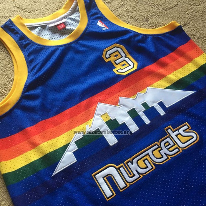 Camiseta Denver Nuggets Allen Iverson NO 3 Hardwood Classics 2006-07 Azul